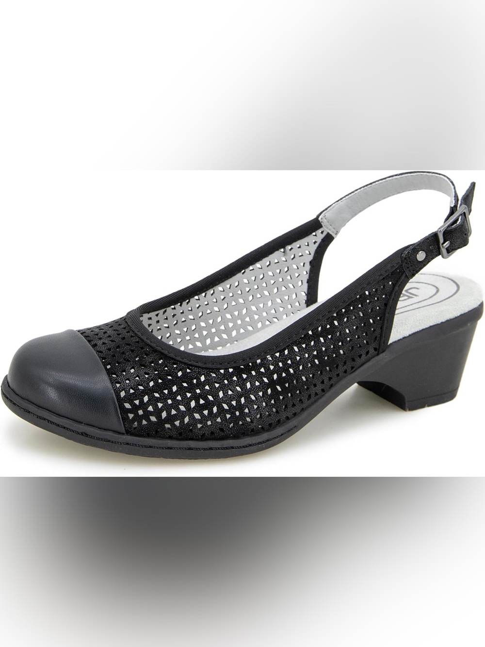 JBU Women's Mara Slingbacks Black Dress Pumps Size 8.5
